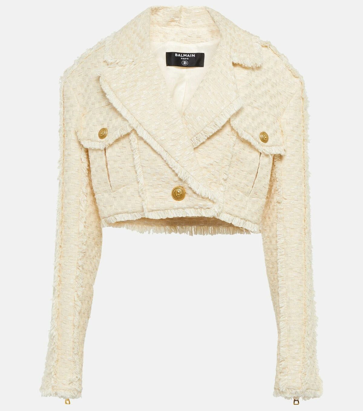 Balmain o1y0525 Jacket in Ivory Size S / US 4 / IT 40 - 1 Thumbnail