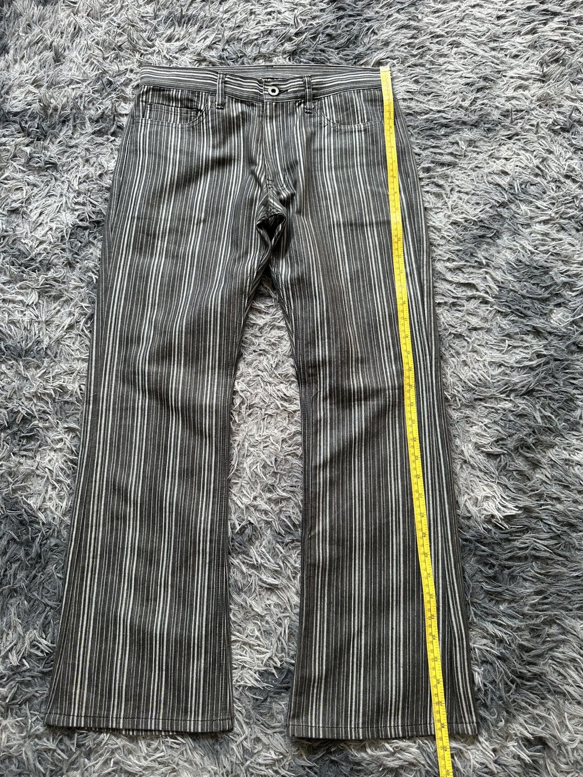 Share Spirit Homme 2000's Edge Rupert Wabash stripe denim flared jeans Size US 31 - 11 Thumbnail