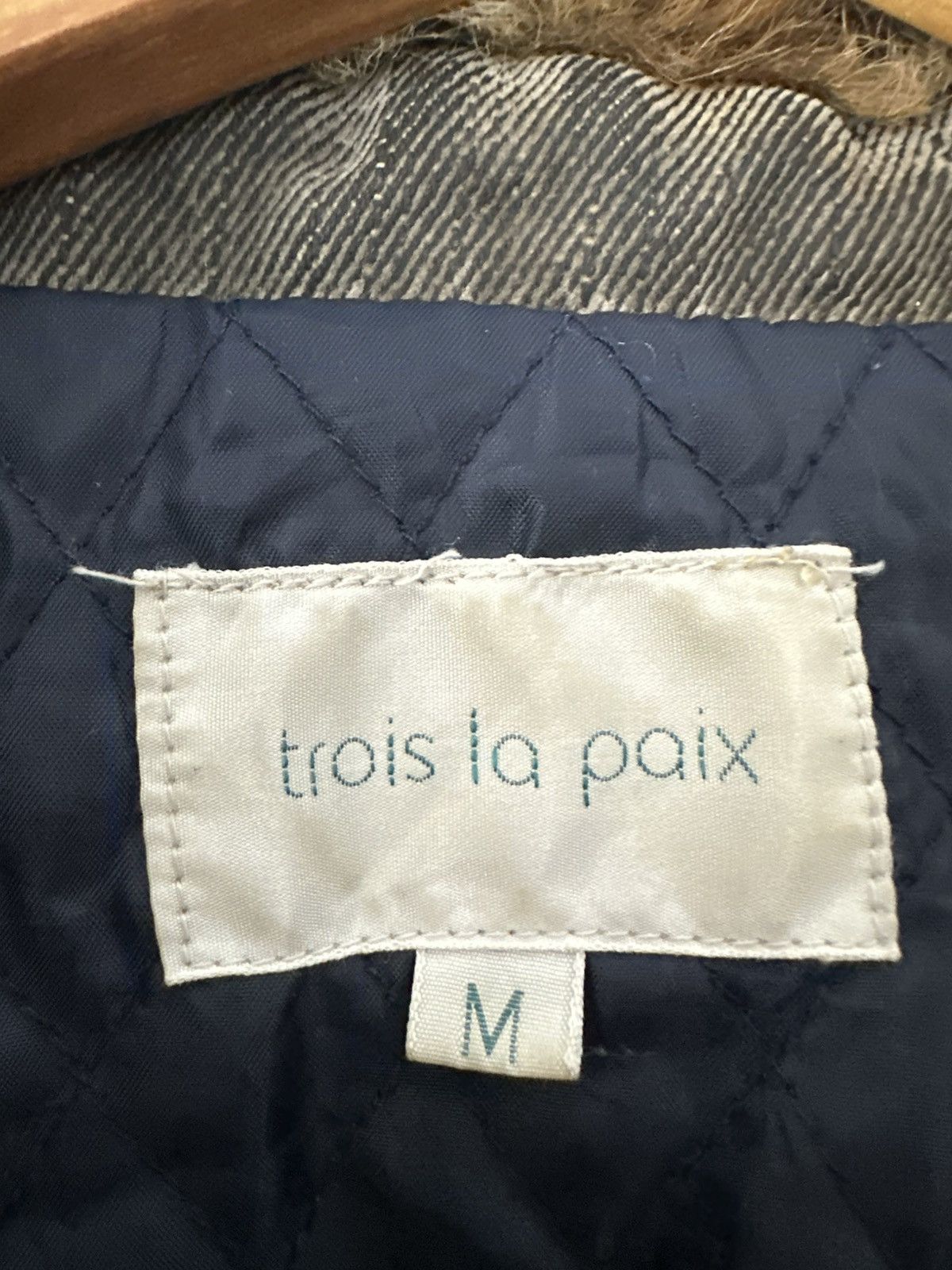 Japanese Brand Trois La Paix Foux Fur Vintage Herringbone Jacket Size US M / EU 48-50 / 2 - 7 Thumbnail