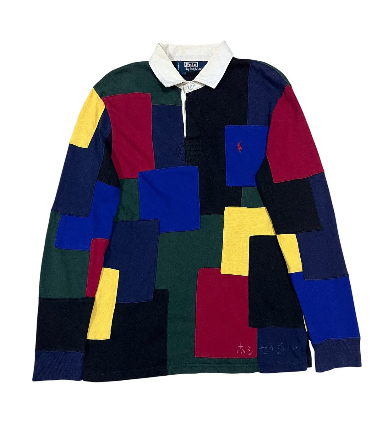 Polo Ralph Lauren Vintage Polo ralph lauren rugby patchwork Size US L / EU 52-54 / 3 - 1 Thumbnail