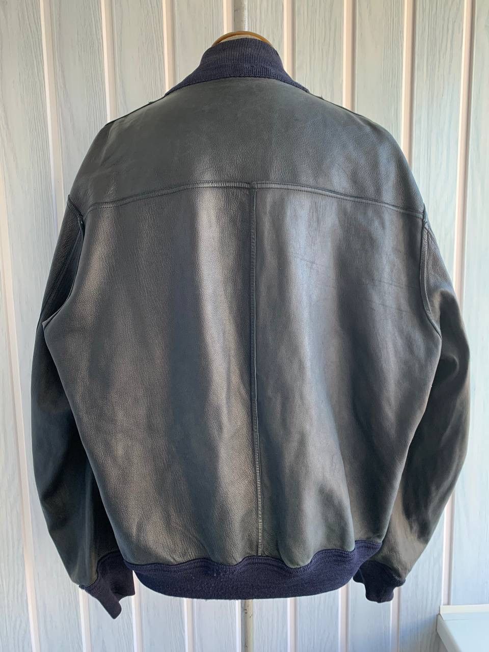 Valstar × Vintage Vintage Valstar Milano Navy Suede Leather Bomber Jacket Size US M / EU 48-50 / 2 - 7 Thumbnail