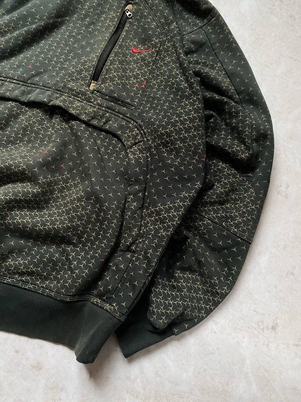 Nike × Vintage Vintage 00s Nike Air Ninja Hoodie Monogram Y2K Drill Size US L / EU 52-54 / 3 - 5 Thumbnail