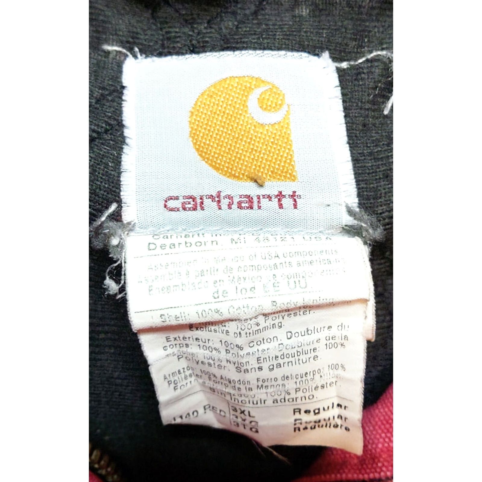 Carhartt VINTAGE Carhartt J140 RED Jacket Mens 3XL Hooded Workwear Union USA Coat Thrash 90s Jacket Size US XXL / EU 58 / 5 - 7 Thumbnail