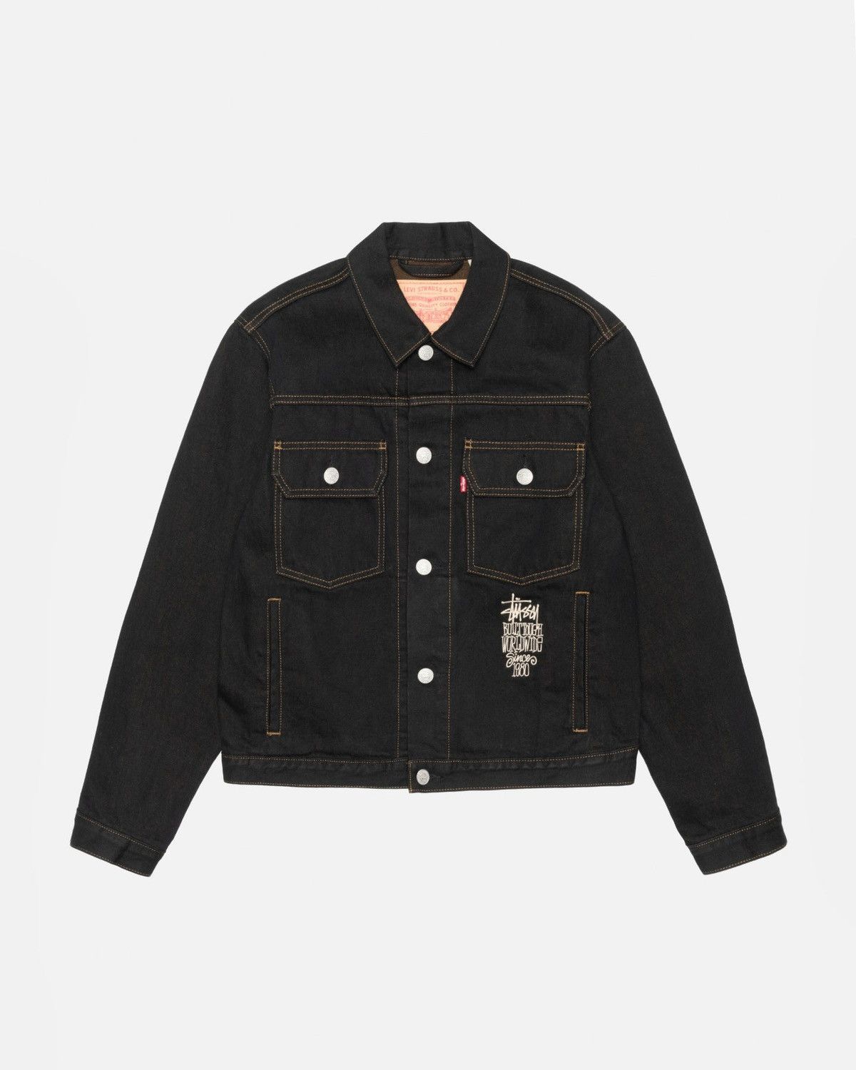 Stussy Stussy Over dyed denim jacket black | Grailed