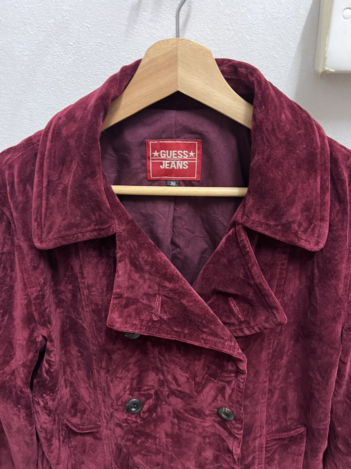 Guess Vintage Guess jeans Velvet Double Breasted Jacket Size M / US 6-8 / IT 42-44 - 2 Thumbnail
