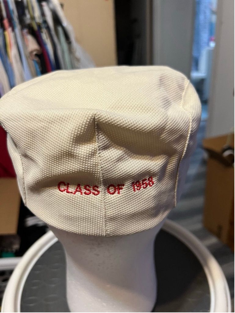 Vintage Men's NU-FIT Rutgers R Class of 1958 Beige Red Flat Cap Size ONE SIZE - 3 Thumbnail