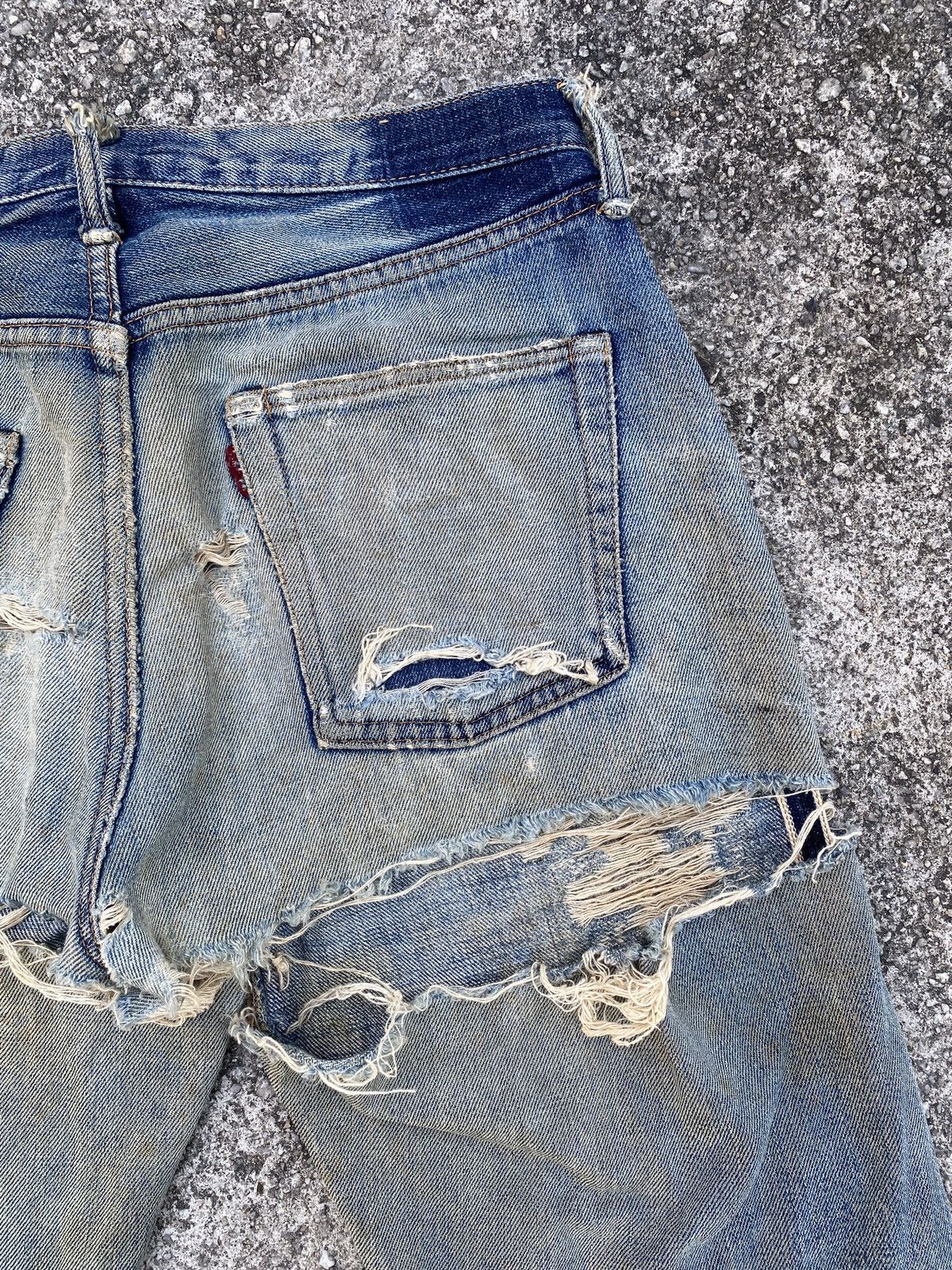 Denime Denime Japan Thrashed Distressed Selvedge Denim Size US 30 / EU 46 - 18 Thumbnail