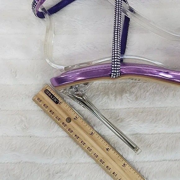 Other Lexton Purple Metallic Knotted Strap Rhinestone Stiletto Hig Size US 7 / IT 37 - 2 Thumbnail