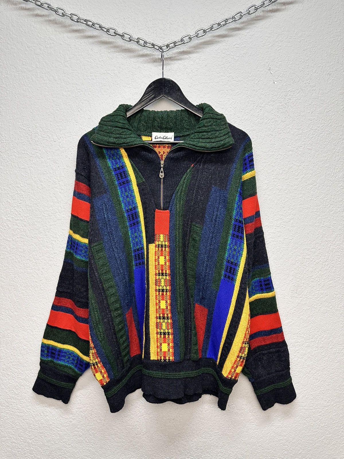 Carlo Colucci Carlo Colucci vintage knit sweater coogi style 90s germany Size US L / EU 52-54 / 3 - 2 Thumbnail