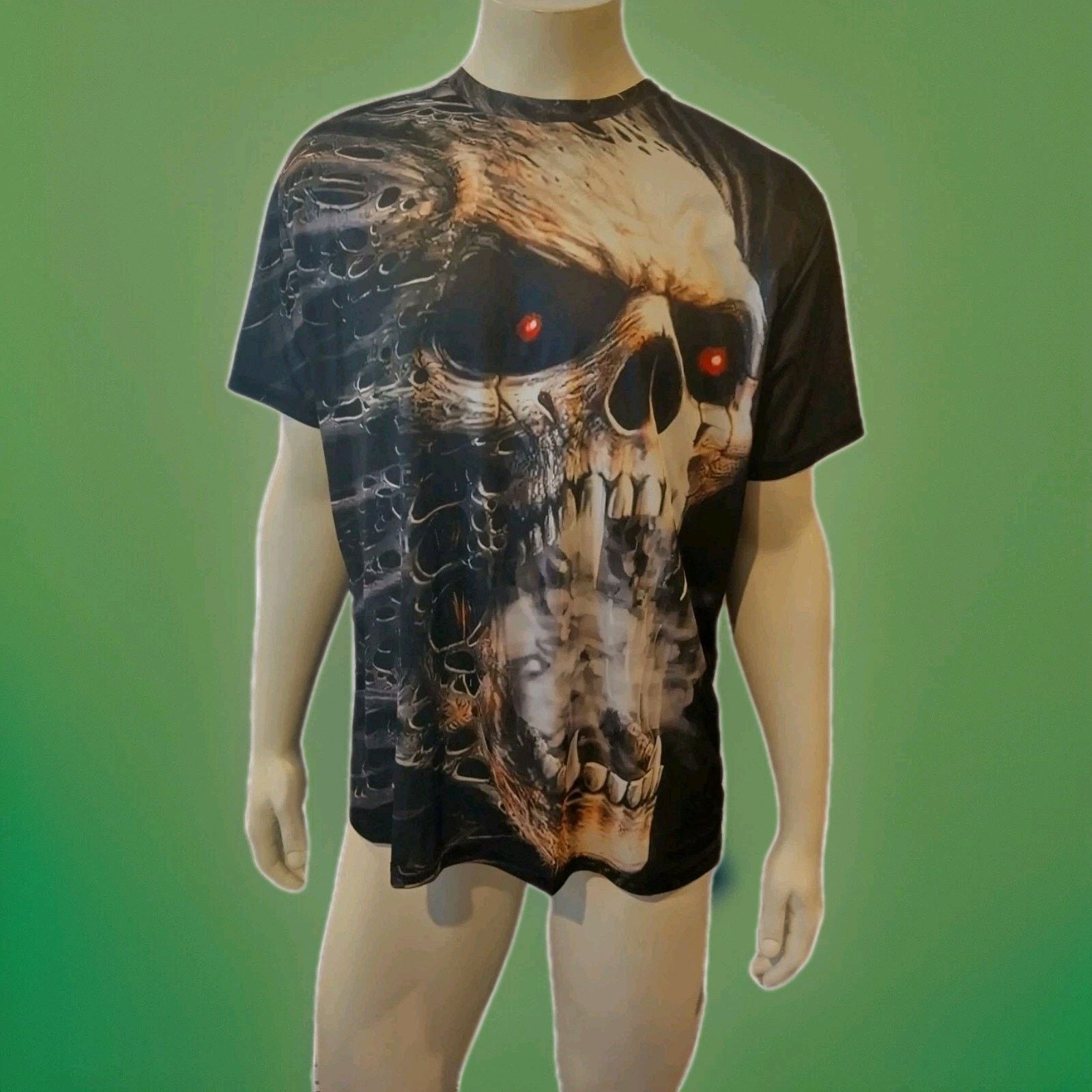 Other NWOT! 3D Raging Skull Shirt * Double Sided * Men's XL Size US XL / EU 56 / 4 - 1 Thumbnail