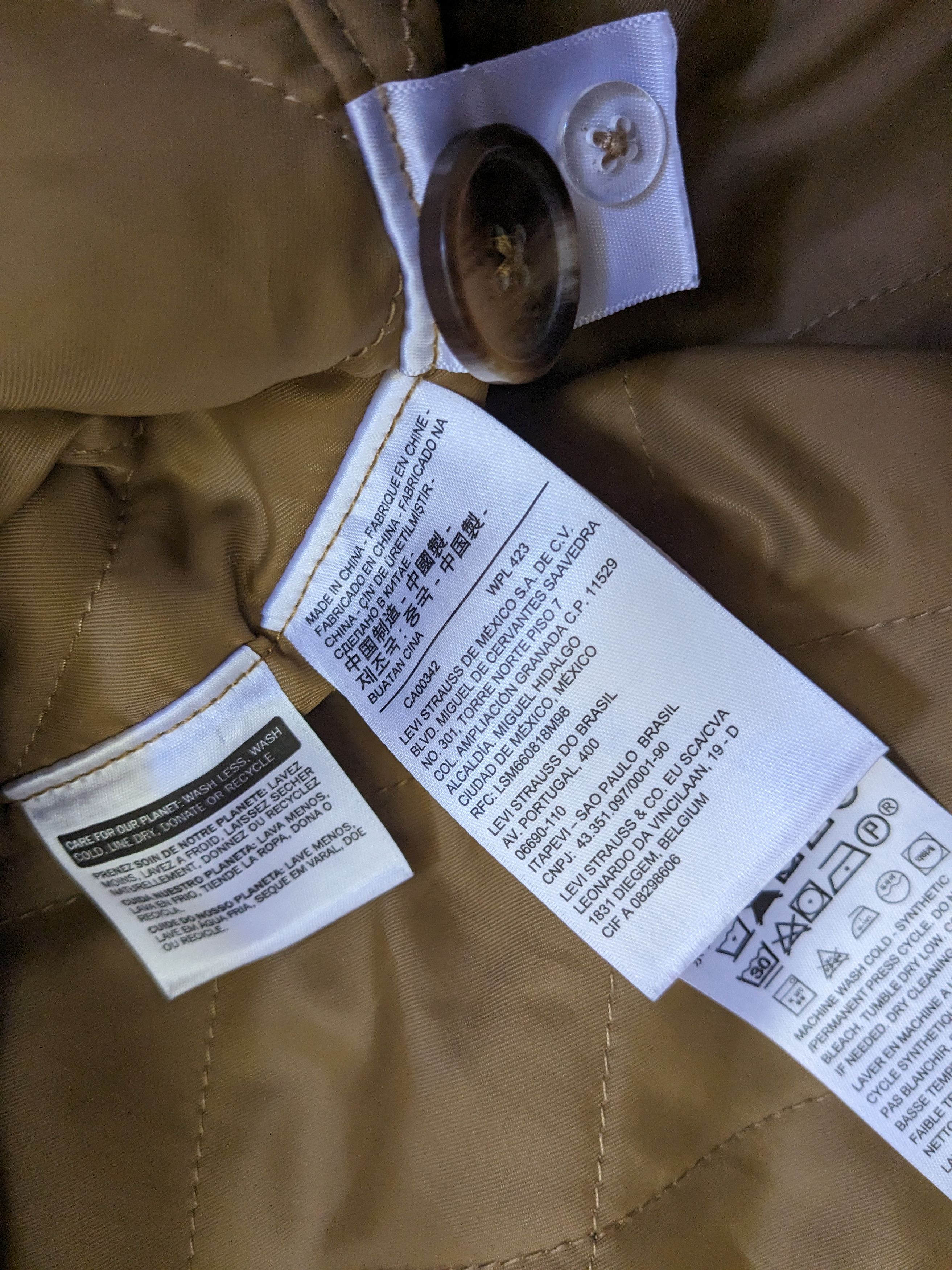 Levi's Levi's Luna Coat Medium Tan Brown Cotton Polyester Canvas Size US M / EU 48-50 / 2 - 12 Thumbnail
