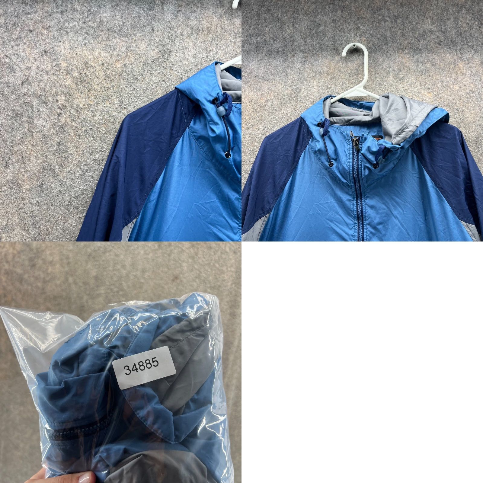 Nike VINTAGE Nike ACG Jacket Mens XL Blue Navy Gray Half Zip Hooded Windbreaker Anorak VTG Size US XL / EU 56 / 4 - 8 Thumbnail
