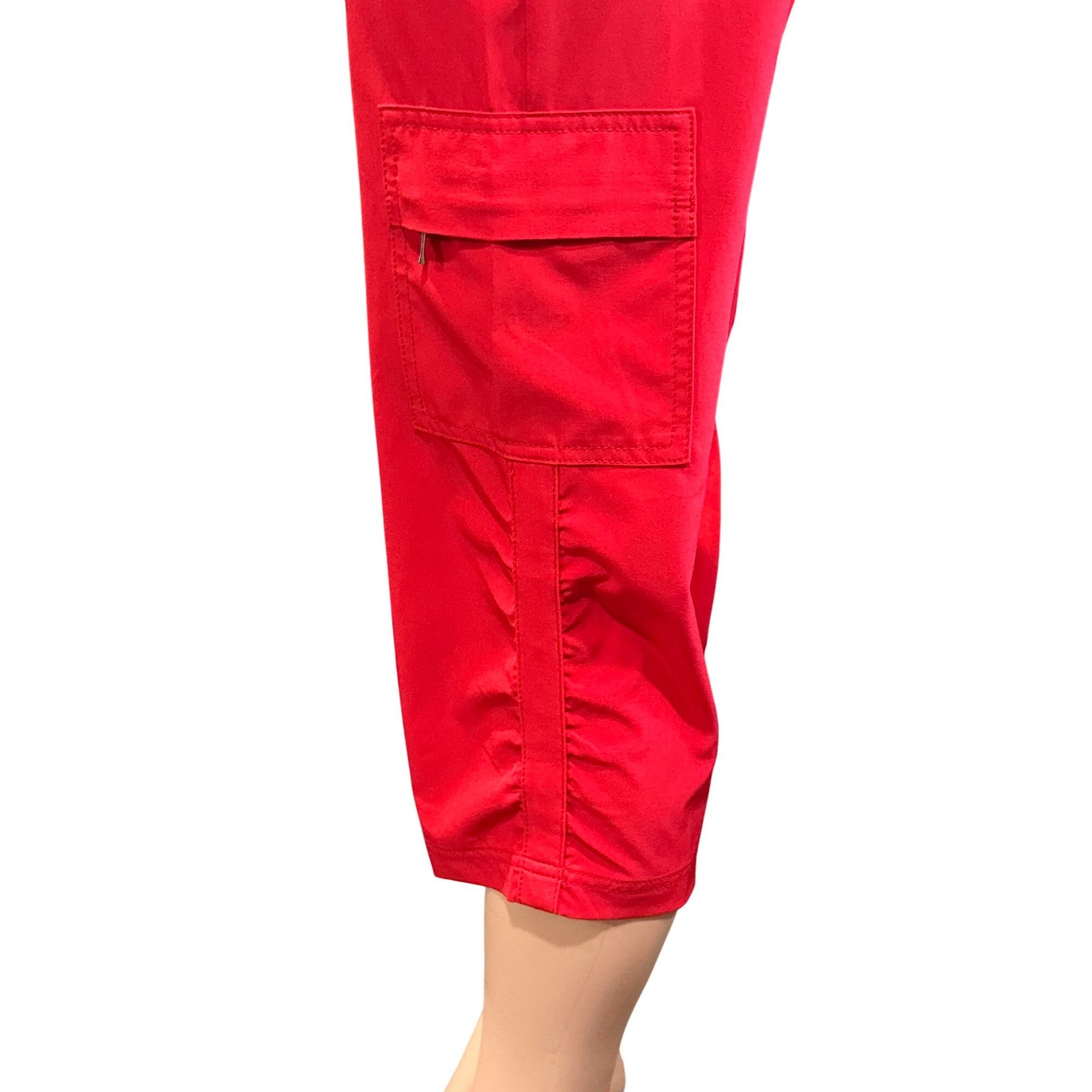 Chicos Chicos Zenergy Red Luxury Soft Stretch Capris Zipper Cargo P Size 25" / US 0 / IT 36 - 2 Thumbnail