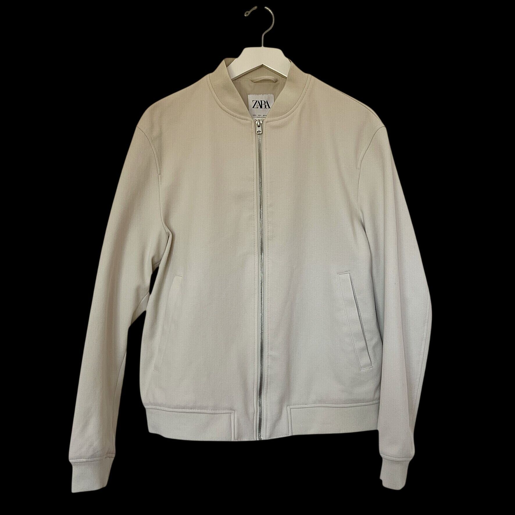 Zara Zara Mens Bomber Jacket Size L Minimalist Neutral Zip Casual Size US L / EU 52-54 / 3 - 2 Thumbnail