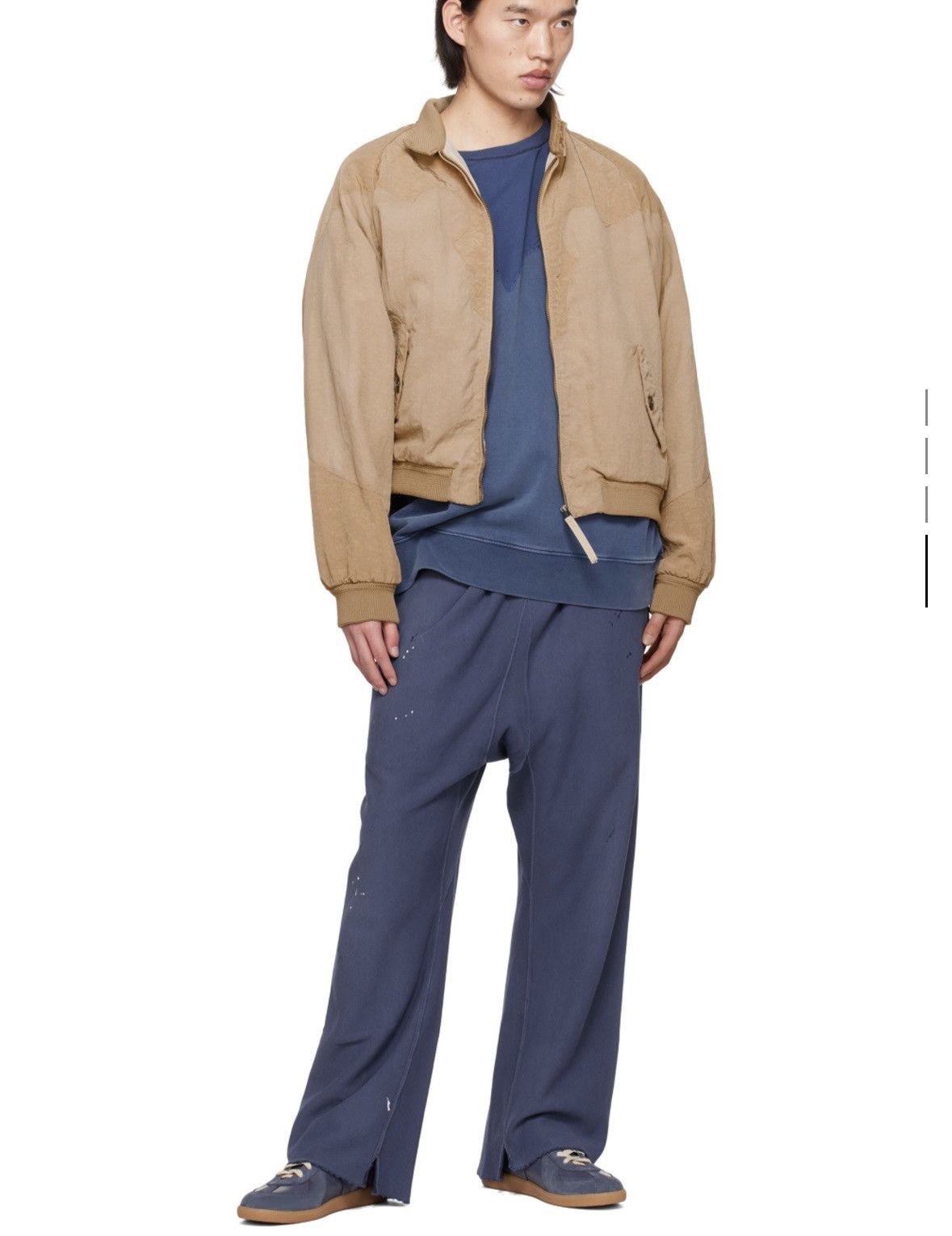 Maison Margiela Navy Maison Margiela Paint Splatter Pants Size US 34 / EU 50 - 1 Thumbnail