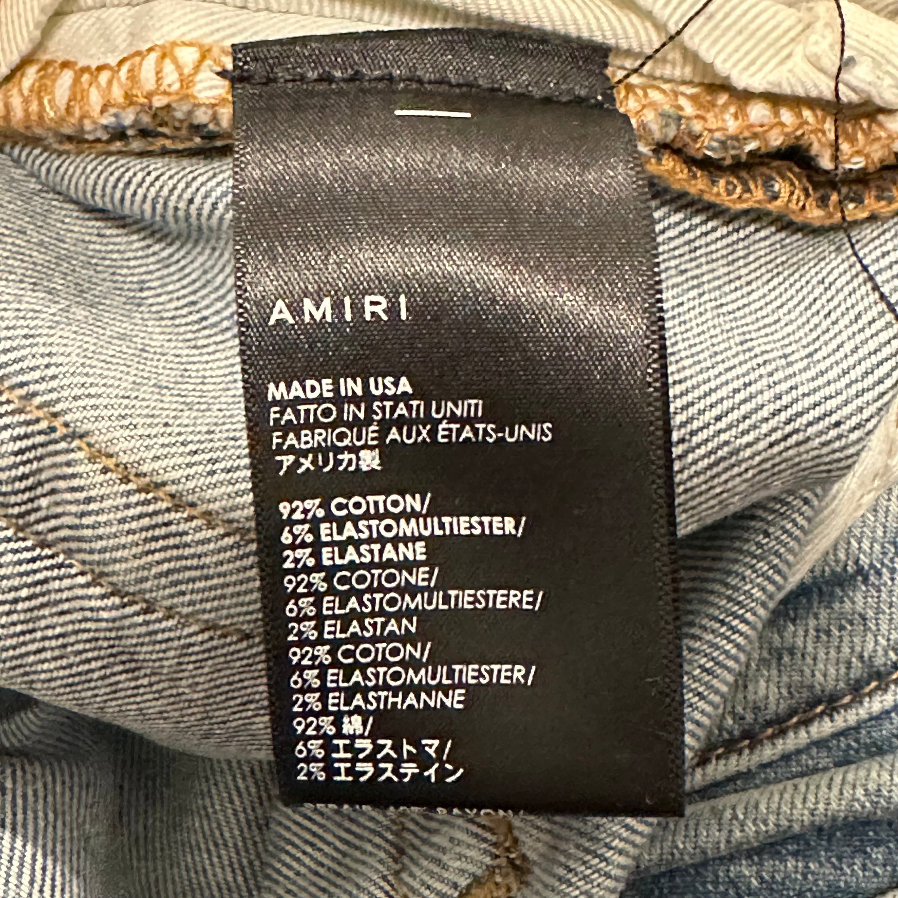 Amiri Amiri MX2 Brown Paisley Blue Denim Jeans Sz 38 Size US 38 / EU 54 - 6 Thumbnail