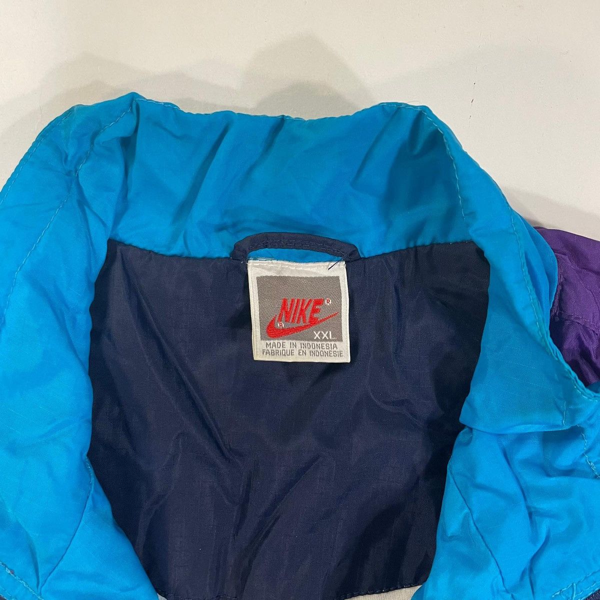 Nike Nike windbreaker jacket in blue and purple vintage 90s 80s Size US XXL / EU 58 / 5 - 6 Thumbnail