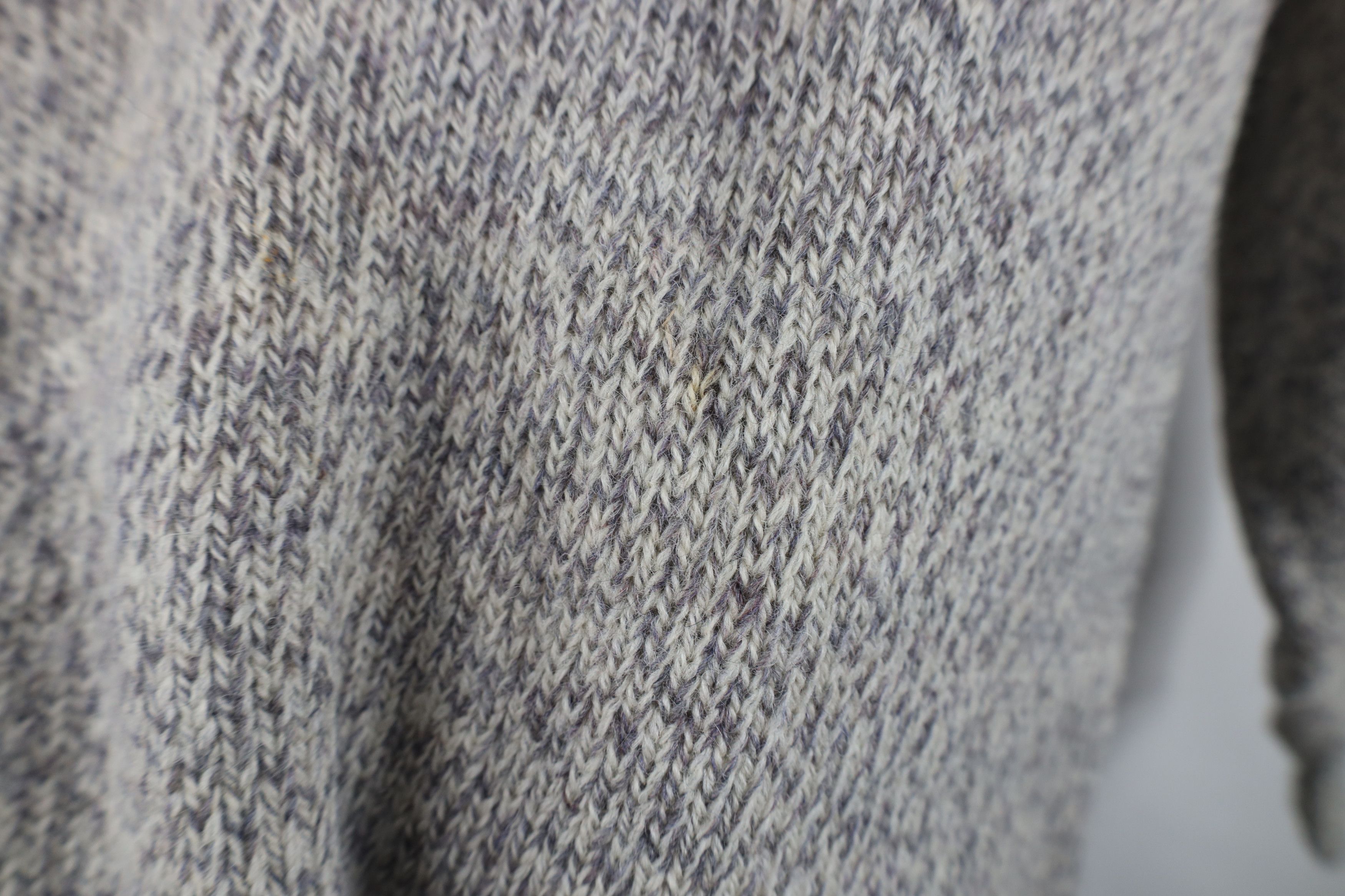 Vintage Vintage 90s Streetwear Blend Knit Shawl Collar Sweater Gray Size US L / EU 52-54 / 3 - 7 Thumbnail