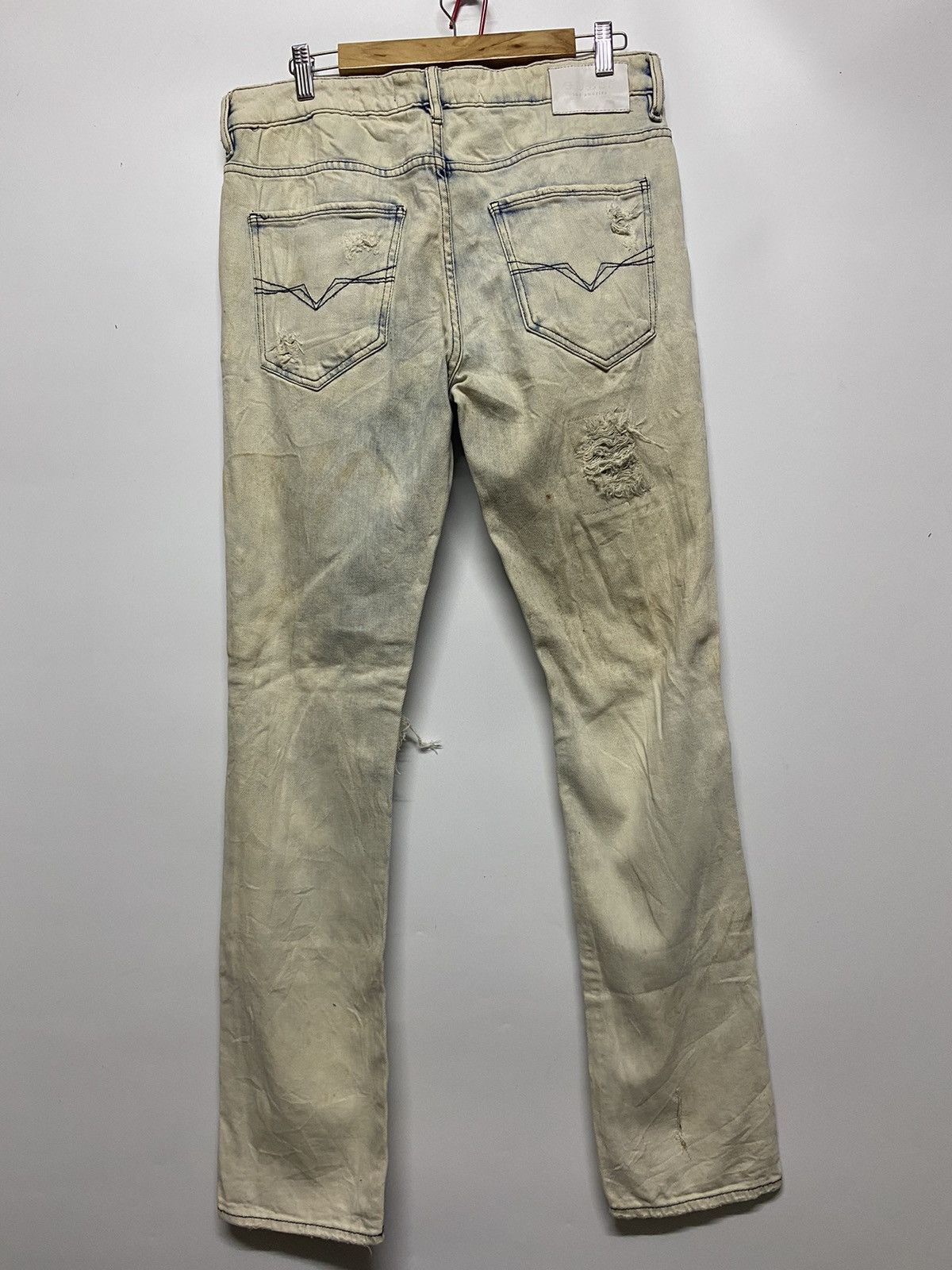 Guess × Vintage Vintage GUESS Los Angelas Skinny Distressed Denim Jeans Size US 34 / EU 50 - 2 Thumbnail