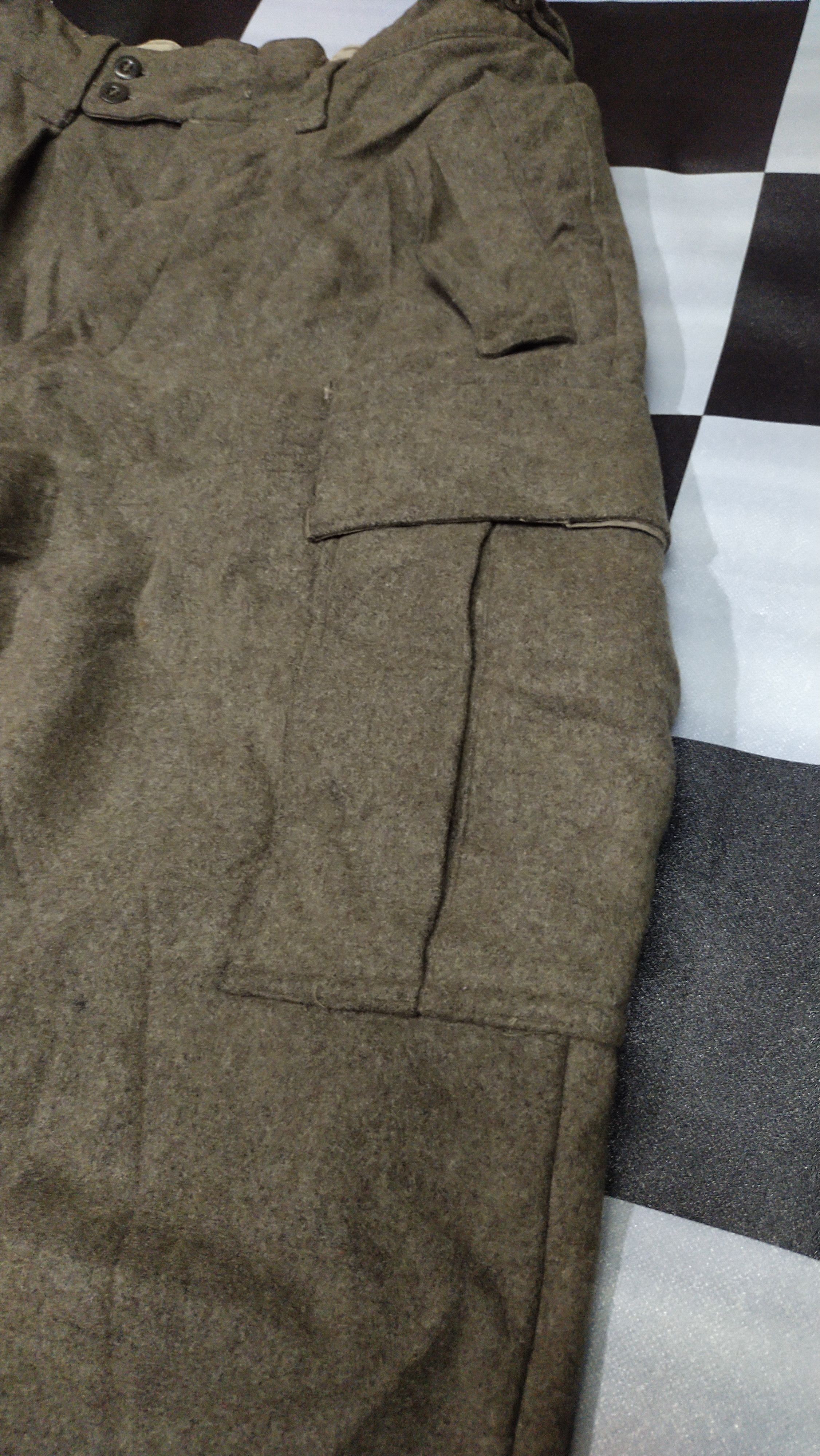 Vintage Vtg 1960s German Army Wool Cargo Pants Size US 30 / EU 46 - 8 Thumbnail