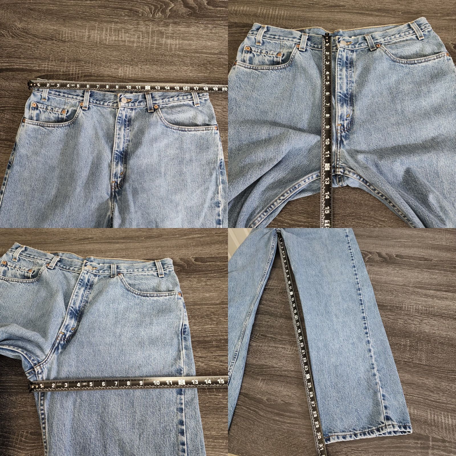 Levi's VINTAGE Levi's 505 Jeans Mens 36x31 Blue Straight Regular Workwear Distressed Grunge 90s Mens Jeans Regular Fit Blue 505 Levi's Size US 36 / EU 52 - 8 Thumbnail