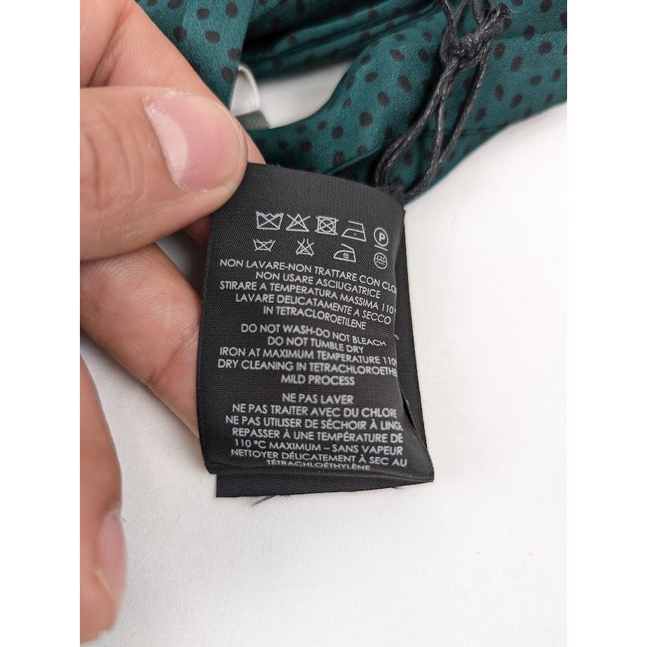 Saint Laurent Paris o1rshd1 Size: OS / Grand Ascot Pekin Seta Scarf Green/Black Size ONE SIZE - 9 Thumbnail