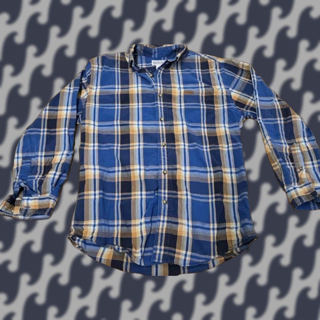 Carhartt Carhartt Shirt Men’s Long Sleeve Plaid Loose Fit Small Blue Mens Size US S / EU 44-46 / 1 - 1 Thumbnail
