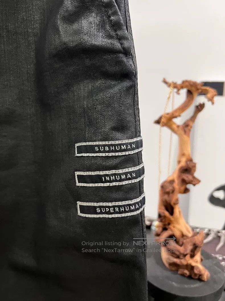 Rick Owens RICK OWENS size M Wax-coated cropped trousers size M Size US 28 / EU 44 - 5 Thumbnail