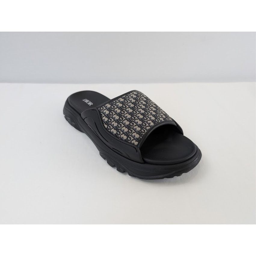 Dior o1rshd1 H-Town Single Band Slipper Sandal in Black / Beige Size US 8 / EU 41 - 3 Thumbnail
