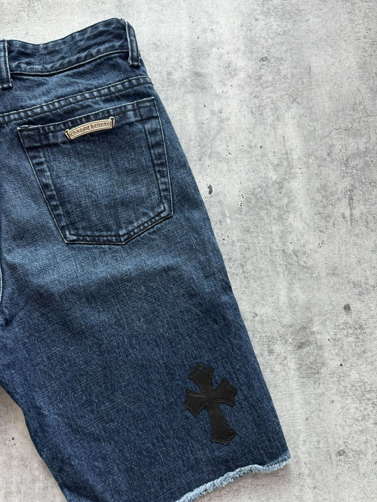 Chrome Hearts Chrome Heart Blue Levi Cross Patch Shorts Size 24" / US 00 / IT 34 - 8 Thumbnail