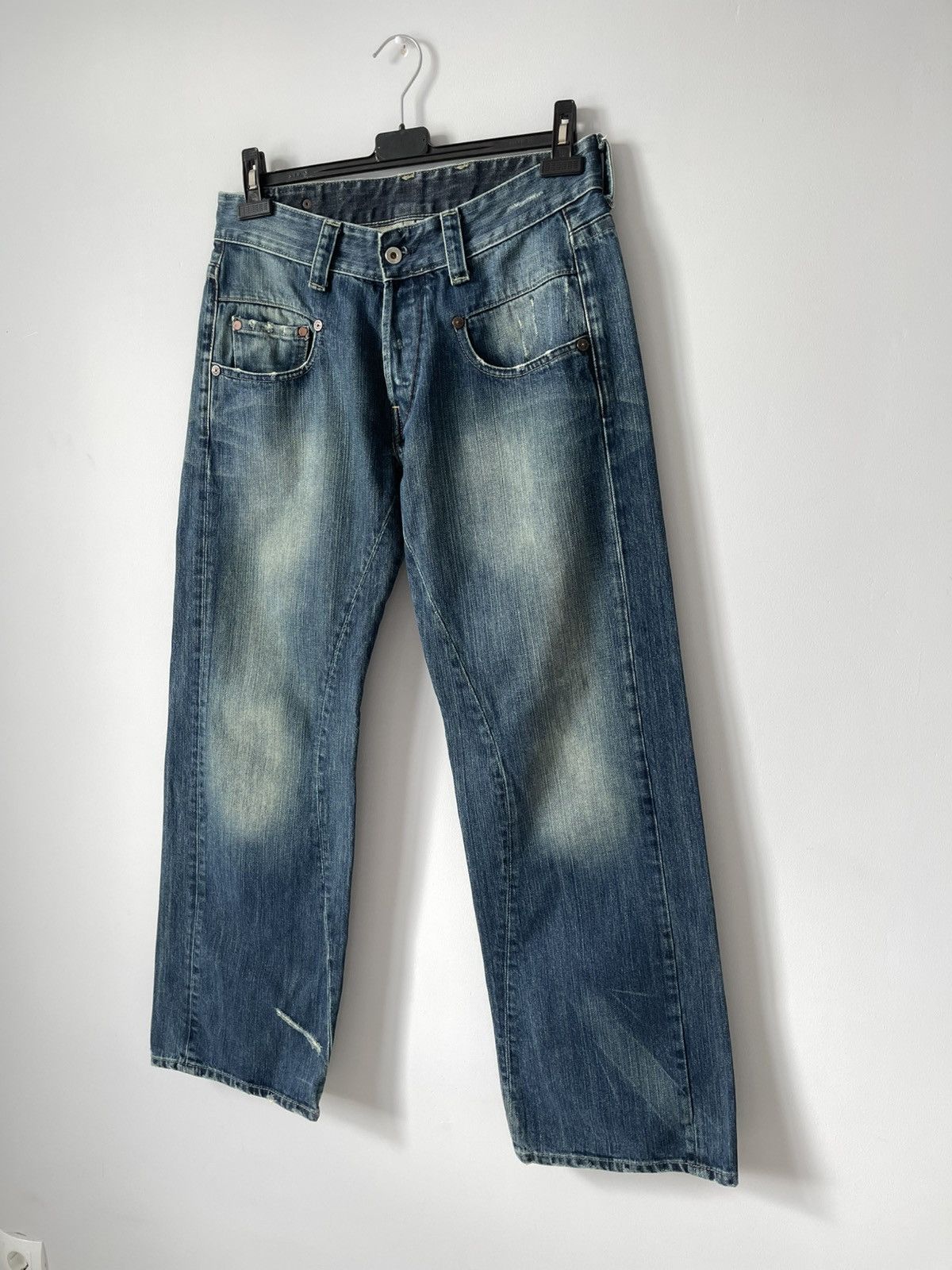 G-Star 90's Vintage G-Star Raw Buckle Back Dirty Wash Y2k Jeans Size US 32 / EU 48 - 5 Thumbnail