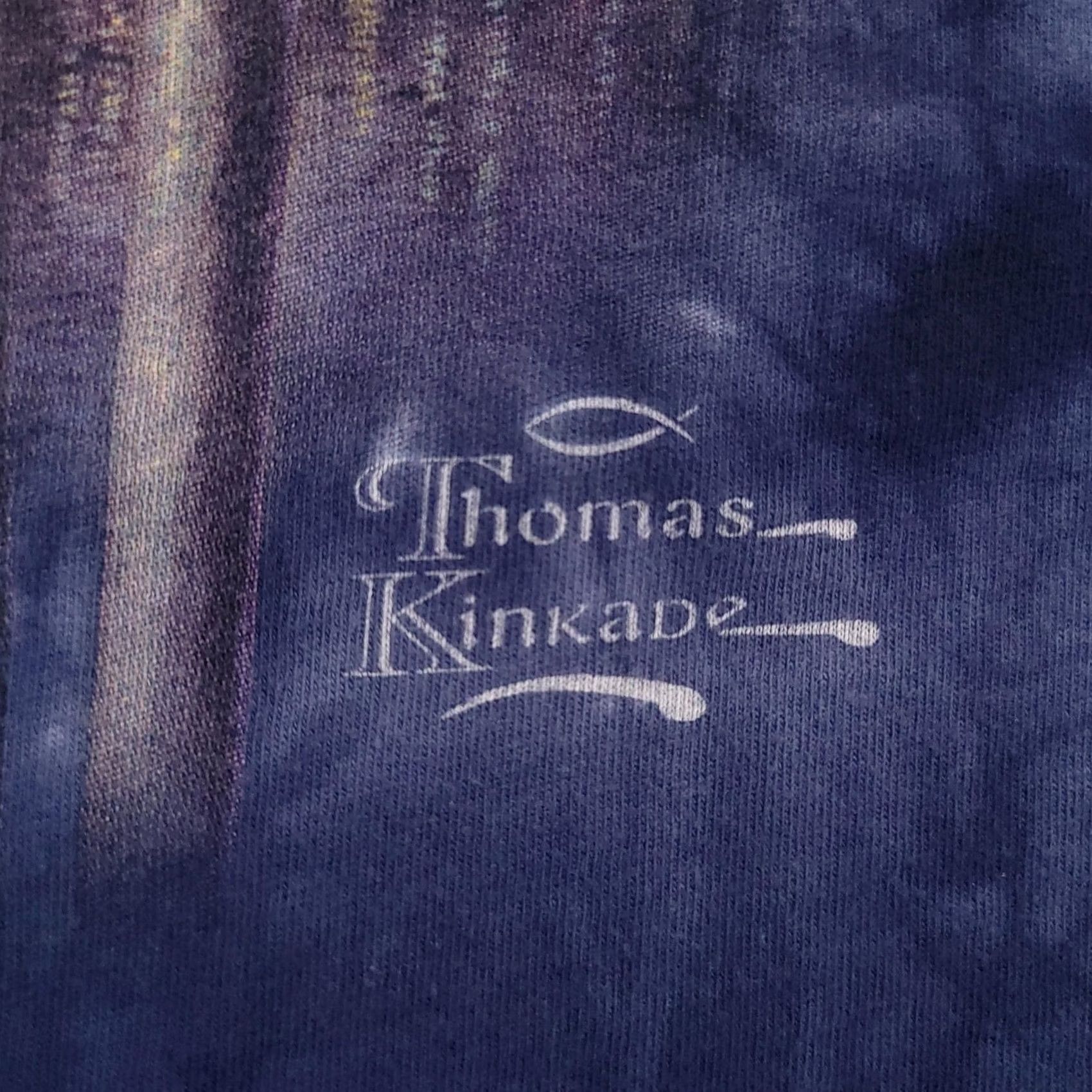 The Mountain VINTAGE? No, not vintage. Thomas Kinkade Shirt Womens Medium Blue American Flag Statue of Liberty Skyline Tee Size M / US 6-8 / IT 42-44 - 5 Thumbnail