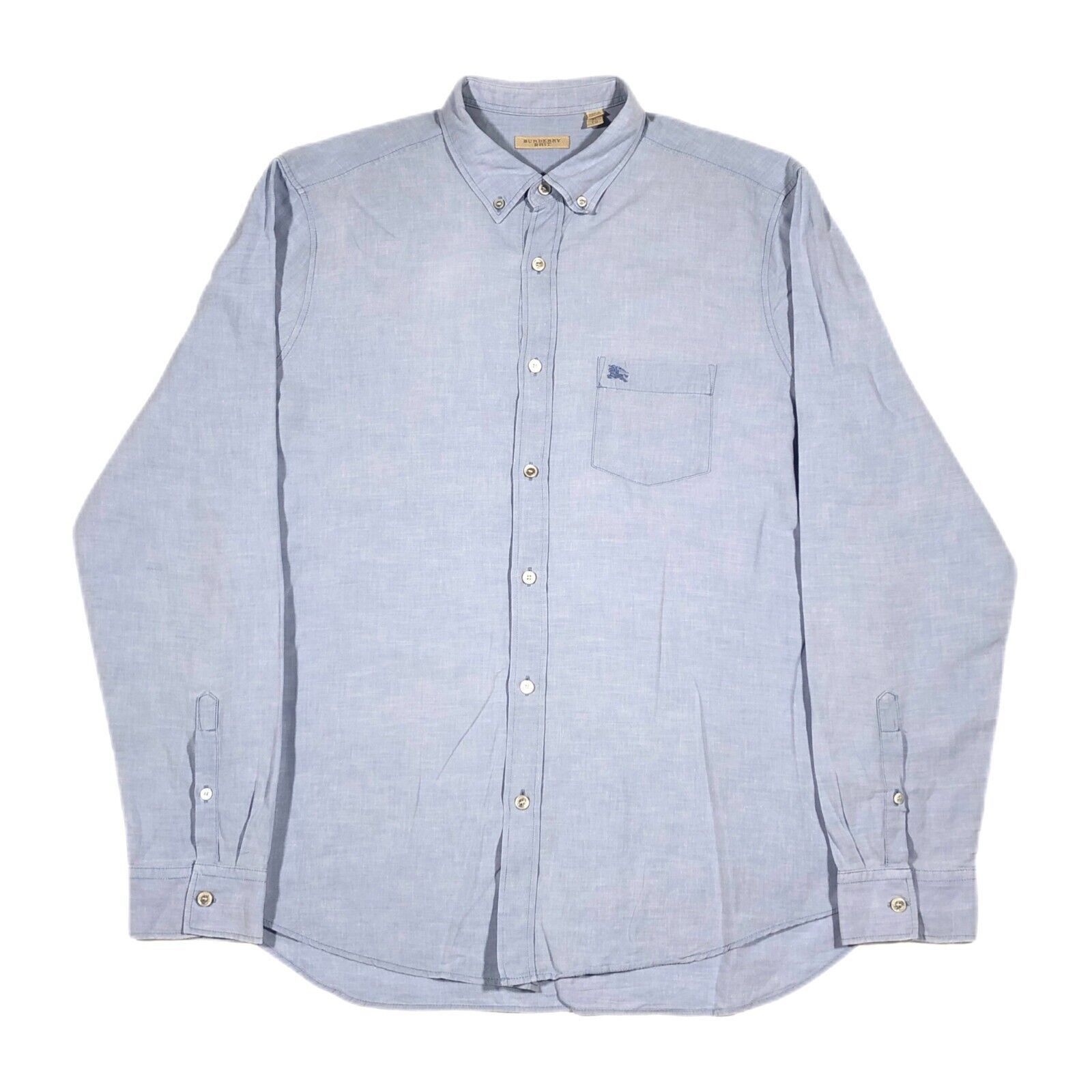 Burberry Burberry London Long Sleeve Button Up Shirt Long Sleeve XL Size US XL / EU 56 / 4 - 1 Thumbnail