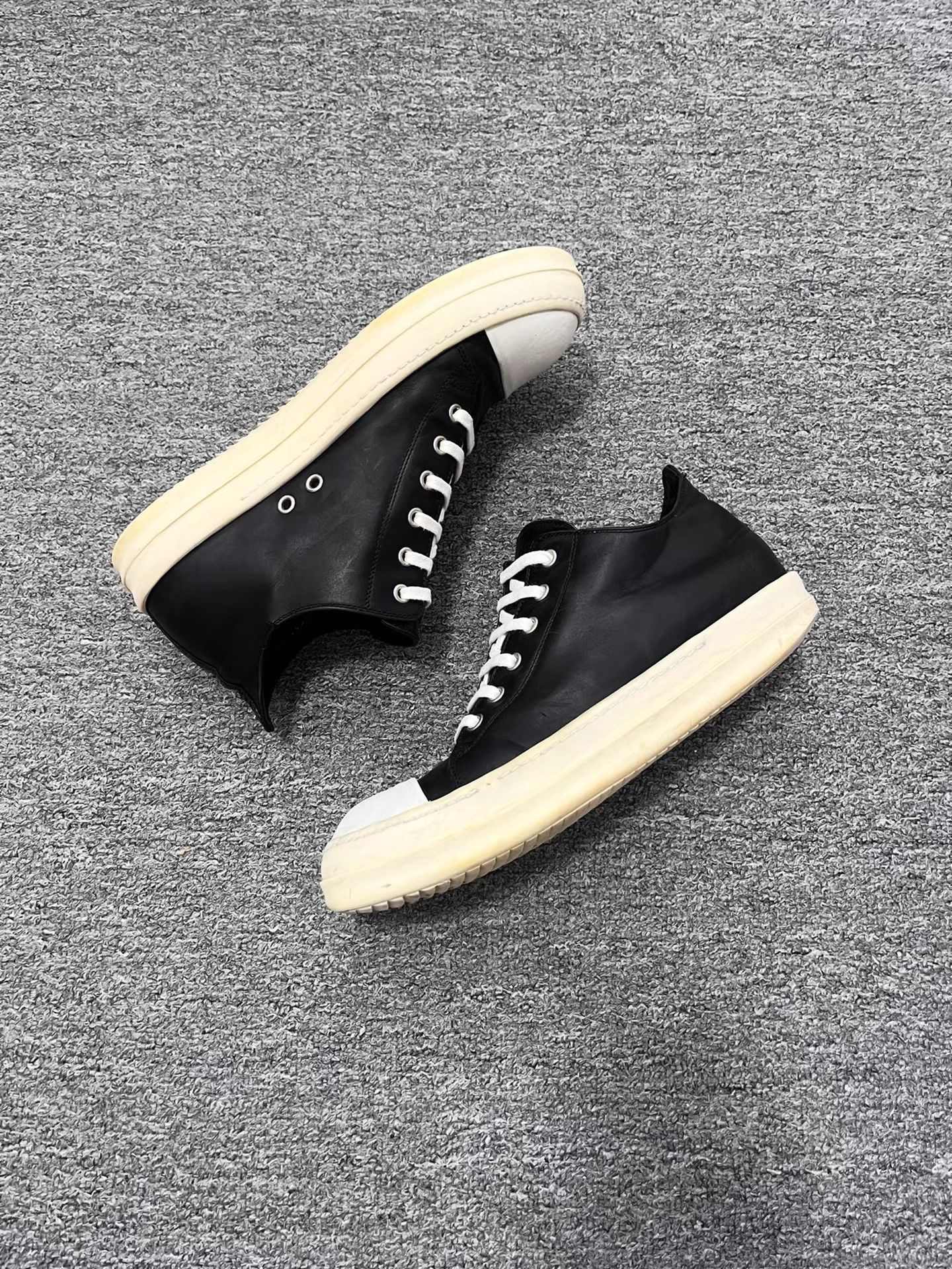 Rick Owens Rick Owens Mainline Leather Low-top Ramones K34 Size US 7.5 / EU 40-41 - 4 Thumbnail