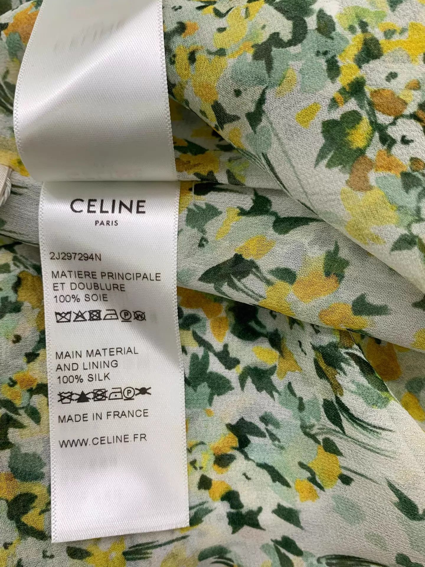 Celine Celine Women's Green Floral Skirt 40 New Size 27" / US 4 / IT 40 - 6 Thumbnail