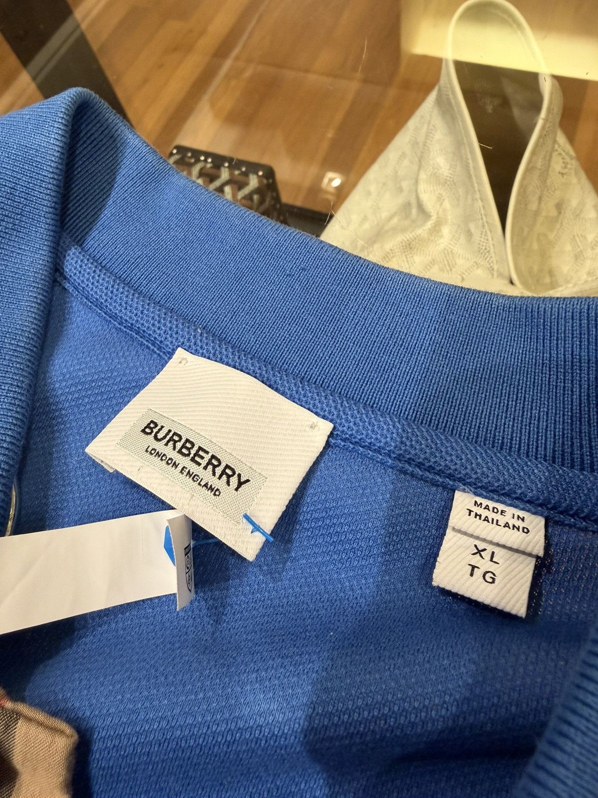 Burberry Burberry Blue Polo Shirt Size US XL / EU 56 / 4 - 3 Thumbnail