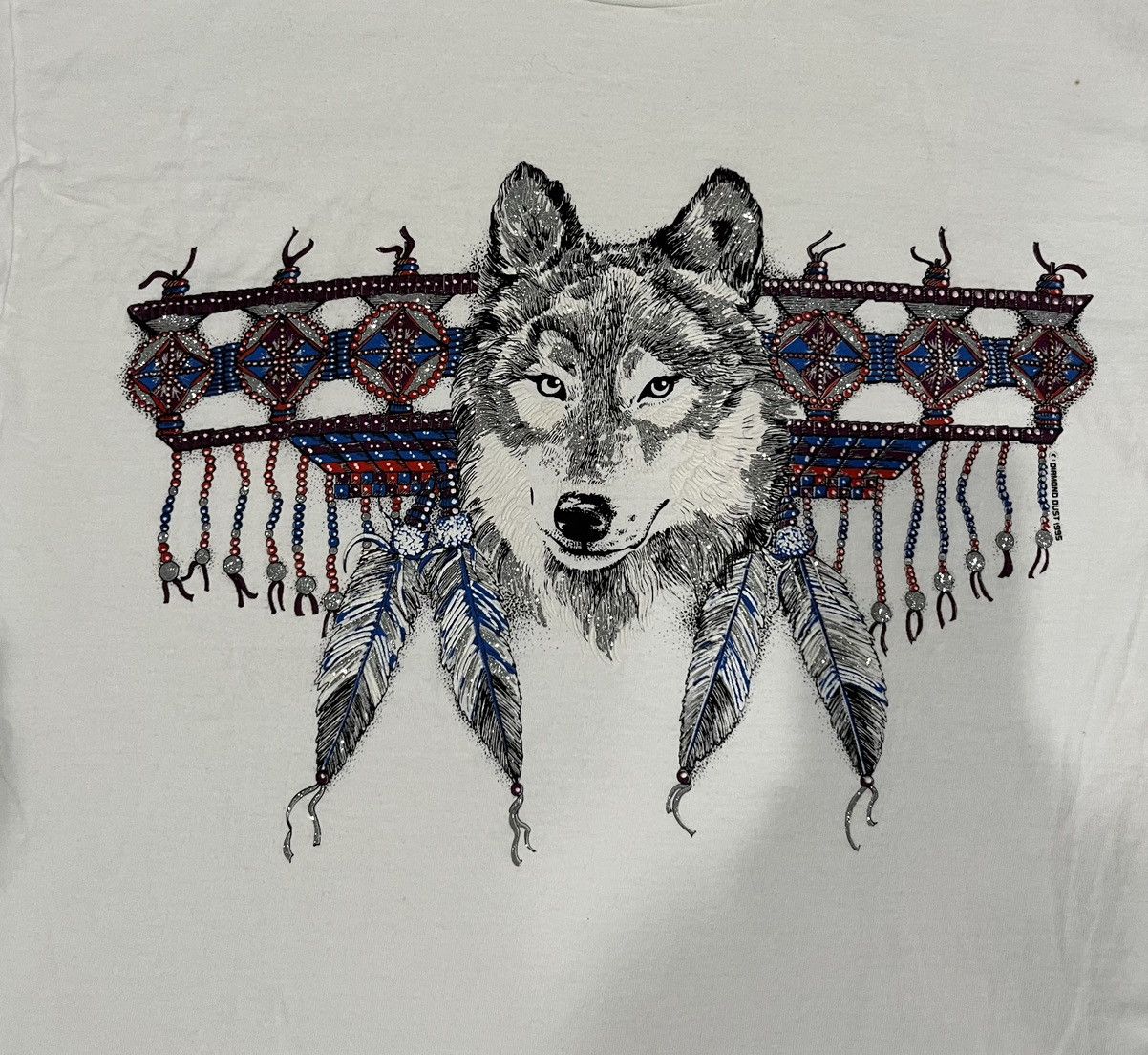 Vintage Vintage Tribal Glitter Wolf Nature Tee Size US M / EU 48-50 / 2 - 3 Thumbnail
