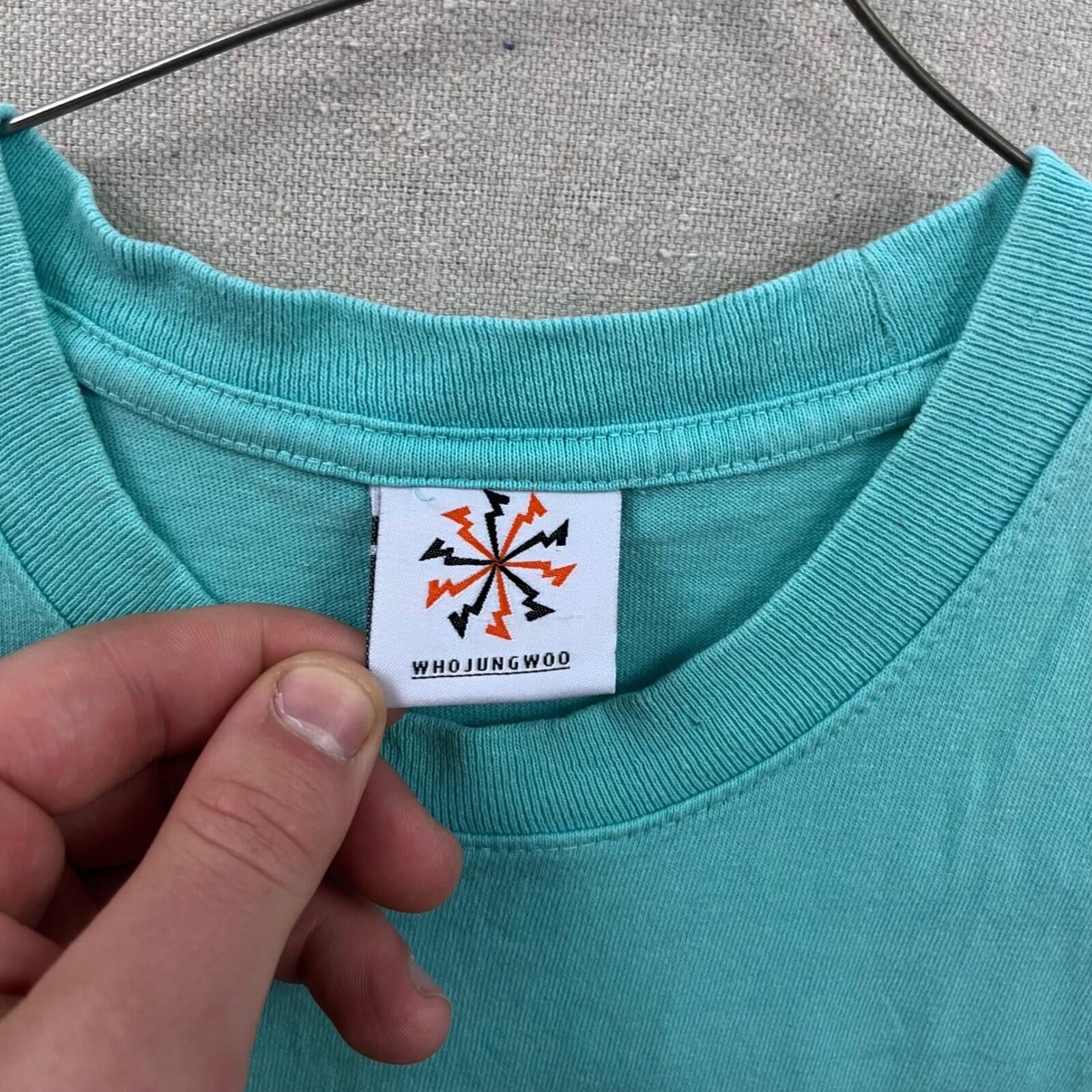 Other WhoJungWoo x Kasina Teal Graphic T-Shirt Men Medium Made in Size US M / EU 48-50 / 2 - 4 Thumbnail