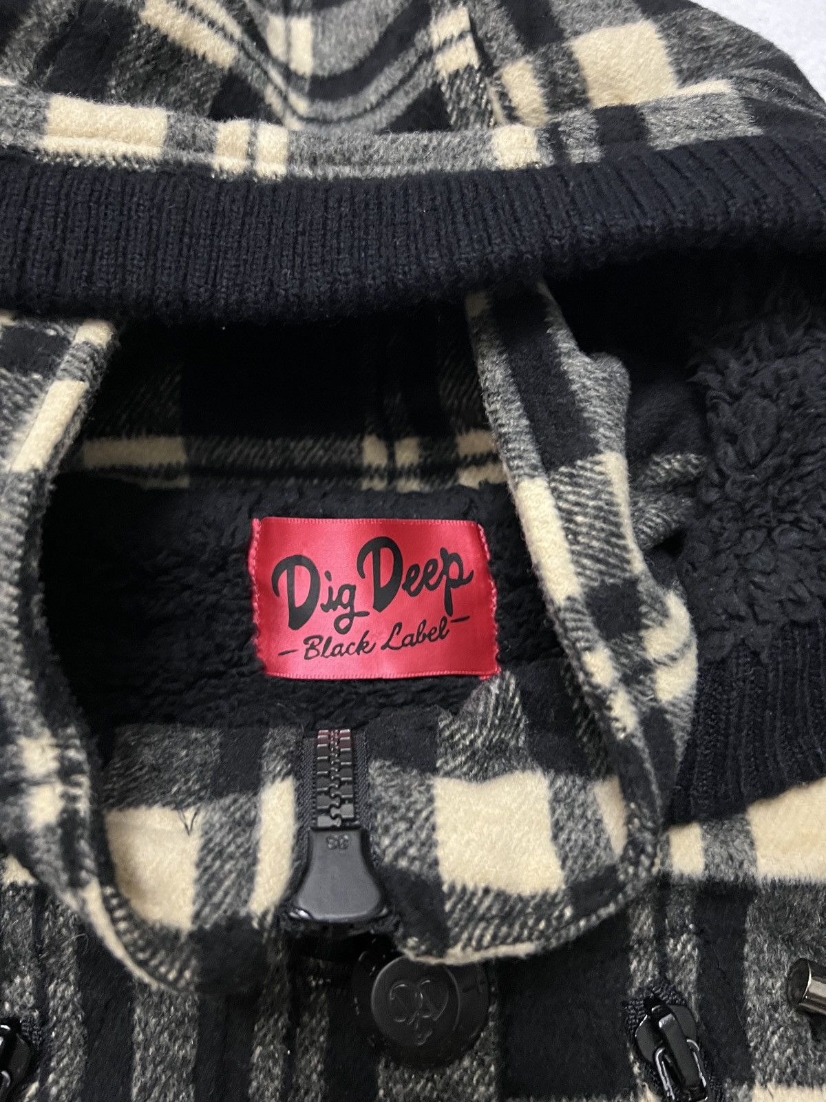 Dig Deep 525. Dig Deep Black Label Plaid Hooded Jacket Size M / US 6-8 / IT 42-44 - 4 Thumbnail