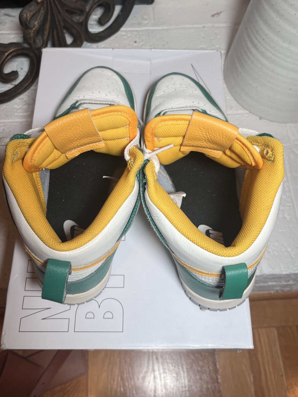 Nike Nike Dunk High “Nike By You” Custom Green Yellow – Size 8 Size US 8 / IT 38 - 5 Thumbnail