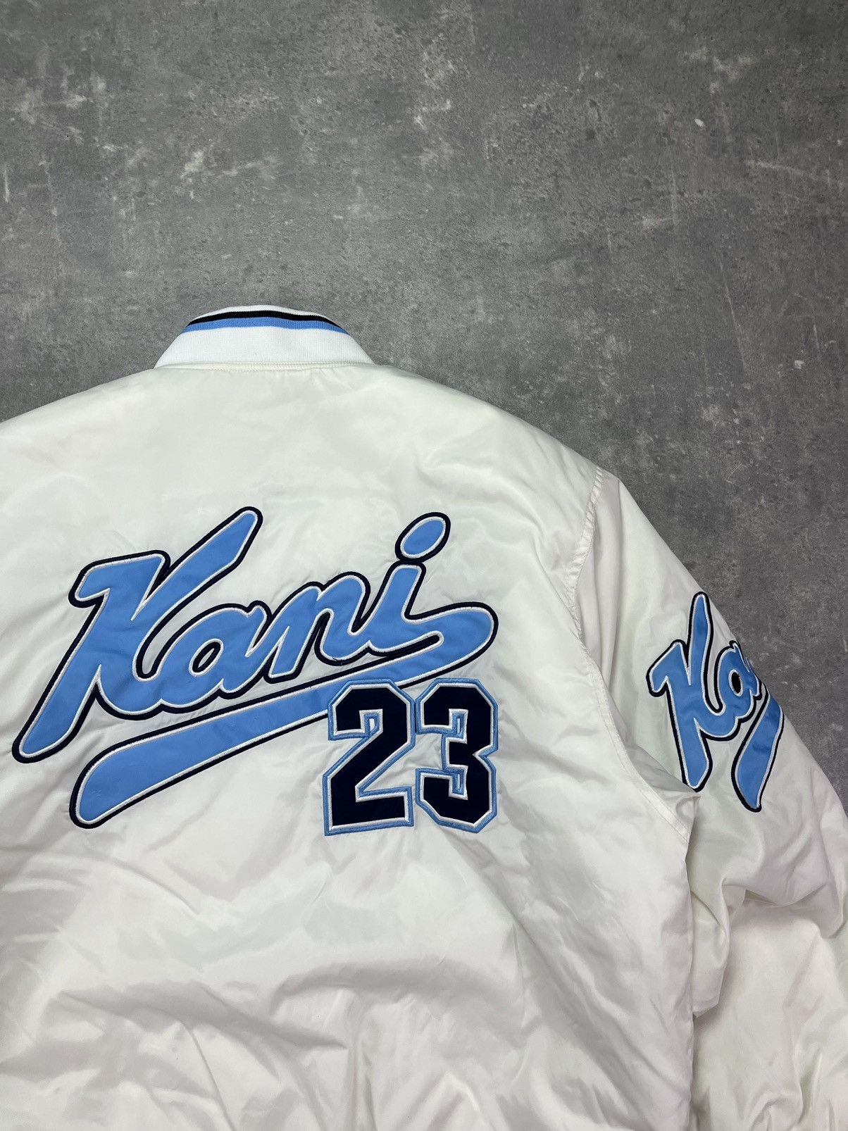 Karl Kani Vintage 90s Karl Kani Brooklyn 23 Varsity Bomber Jacket XXL Size US XL / EU 56 / 4 - 13 Thumbnail
