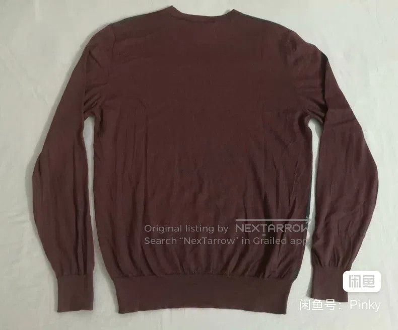 Hermes Hermes Cashmere sweater, burgundy, 80% cashmere + 20% mulb Size US L / EU 52-54 / 3 - 3 Thumbnail