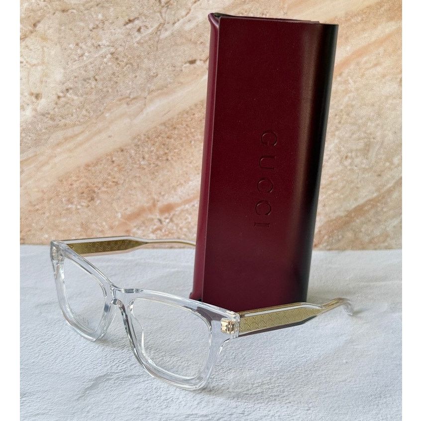 Gucci NEW Gucci GG2066O Clear Cat Eye Eyeglasses Frames Size ONE SIZE - 1 Thumbnail