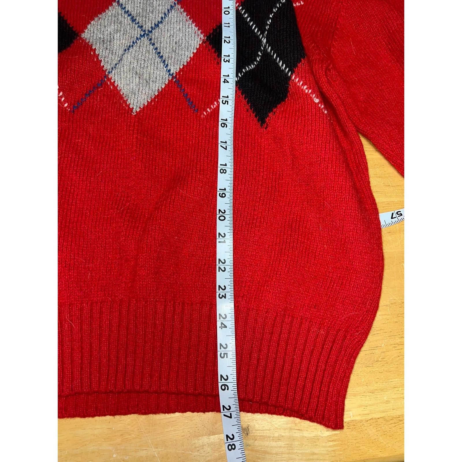 Vintage Vintage Red Wool Sweater Knights Bridge Italy Made Pullover Size US L / EU 52-54 / 3 - 10 Thumbnail