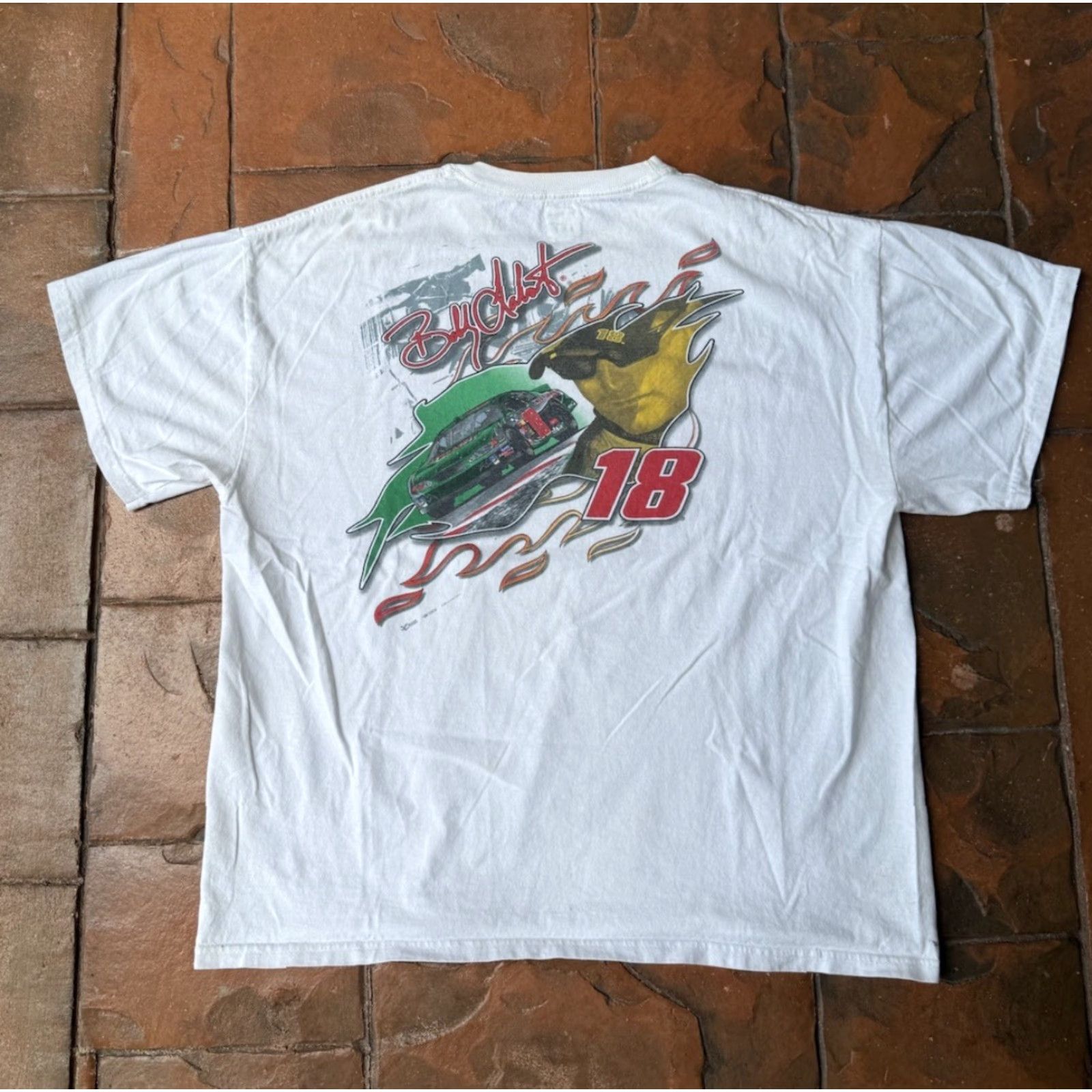 Vintage VINTAGE Bobby Labonte Nascar Racing T Shirt Large Double Sided Shirt Men White Cotton 90s Retro Graphic Print LogoLicensed Fans Size US L / EU 52-54 / 3 - 2 Thumbnail
