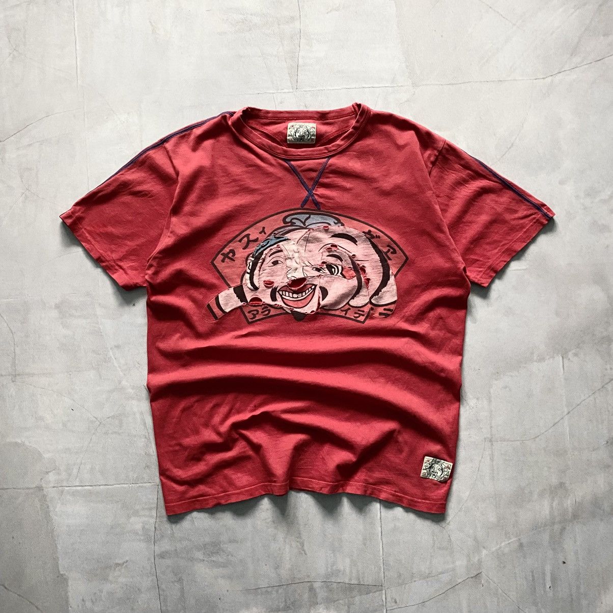 Evisu × Vintage Evisu Distressed Faded Big Logo Vintage Rare T-shirt Tre Size US XL / EU 56 / 4 - 1 Thumbnail