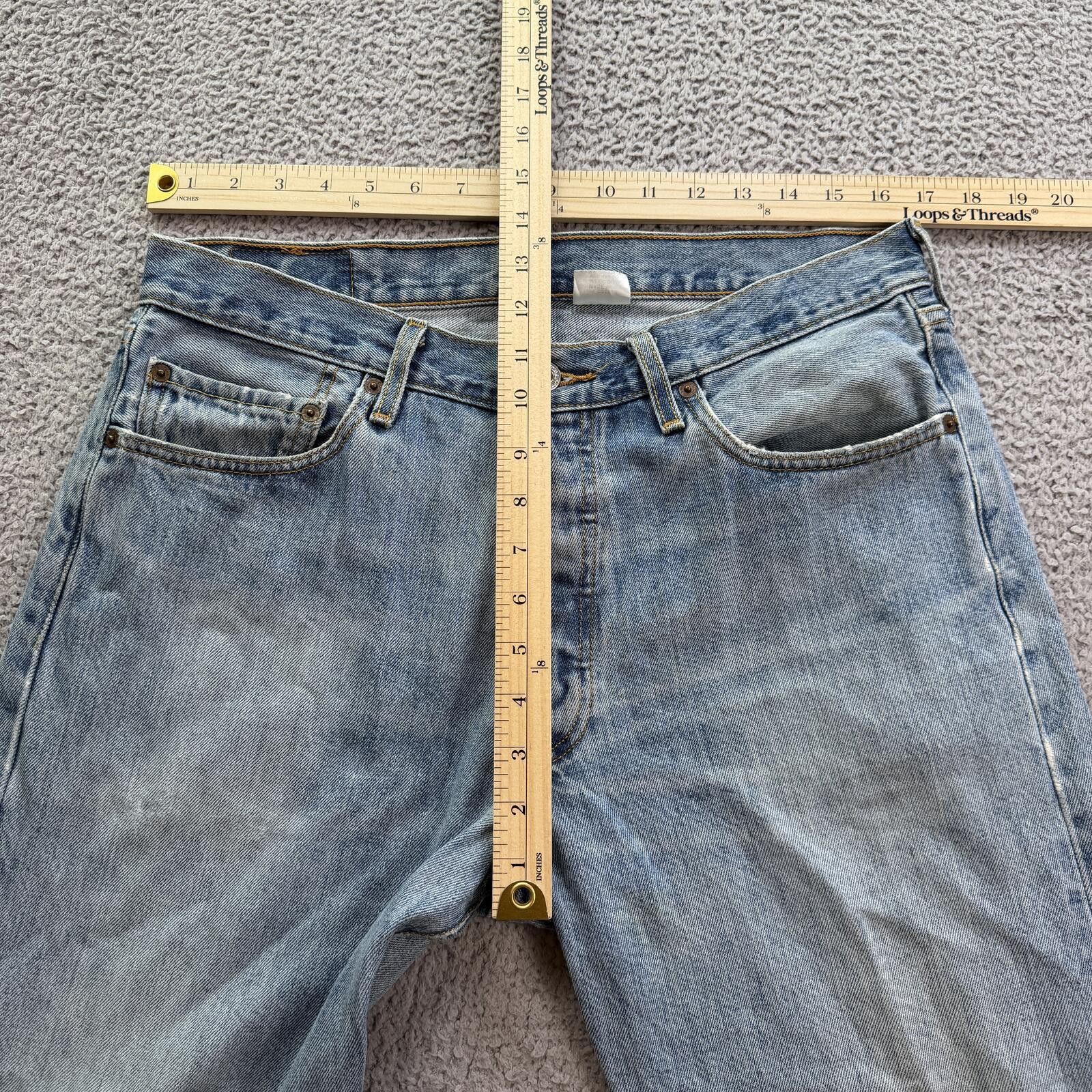 Levi's Vintage Y2K Levis 550 34 Light Wash Baggy Denim Jeans Size US 34 / EU 50 - 3 Thumbnail