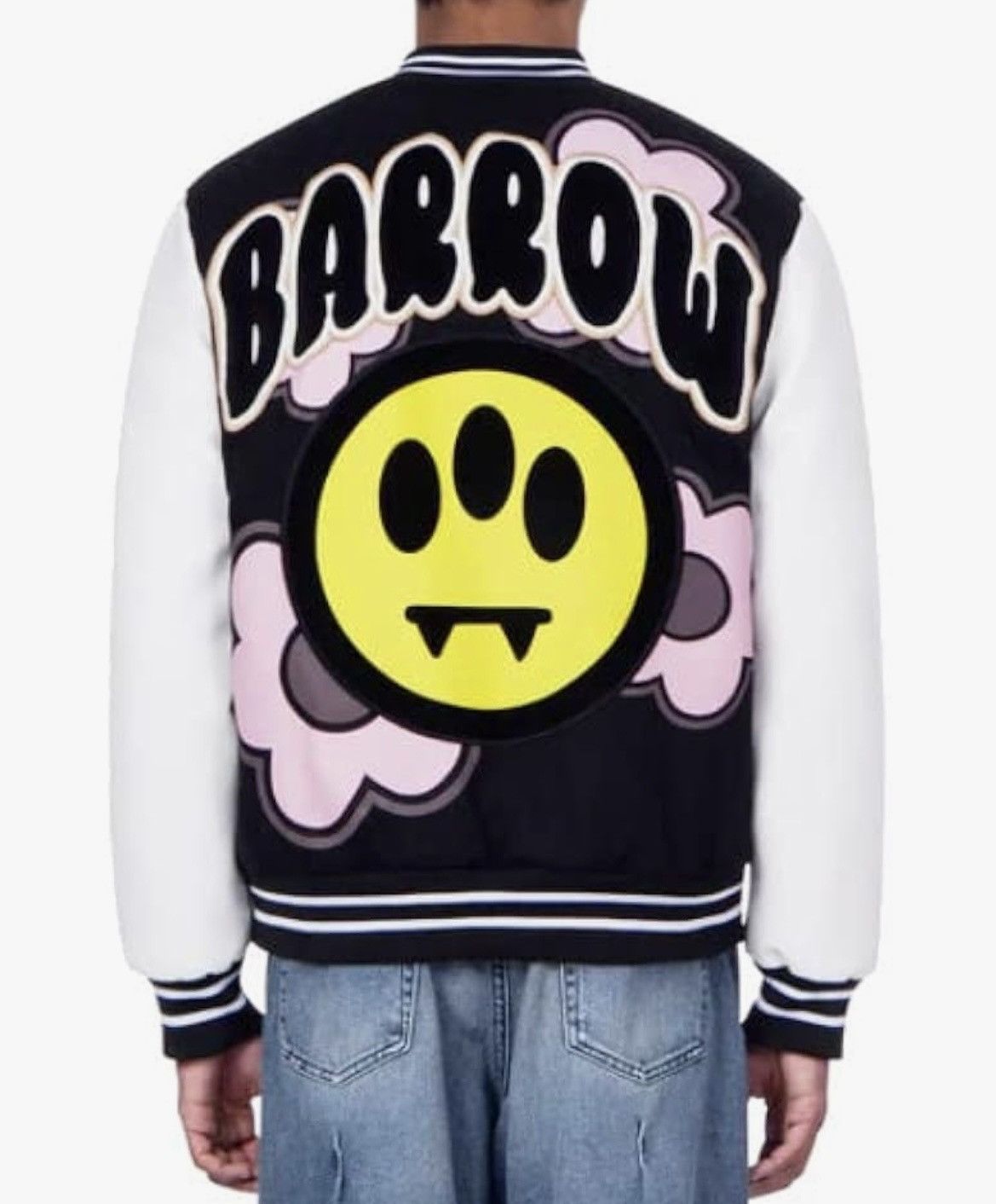 Barrow Barrow College Bomber Jacket Unisex Flowers Black and White Size US M / EU 48-50 / 2 - 3 Thumbnail
