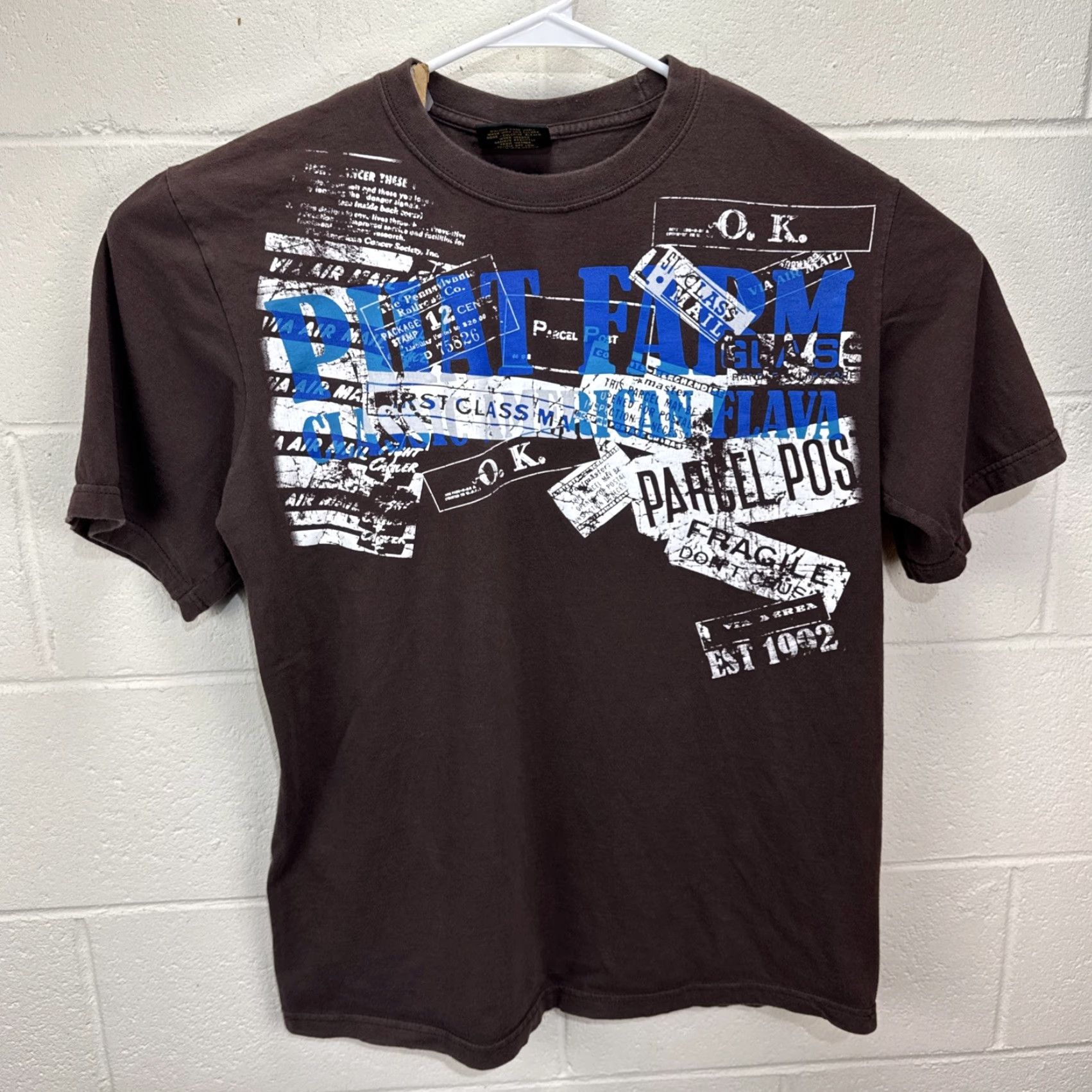 Phat Farm VINTAGE Phat Farm Brown T-Shirt XL Hip Hop Y2K Retro Graphic Mens Size US XL / EU 56 / 4 - 2 Thumbnail