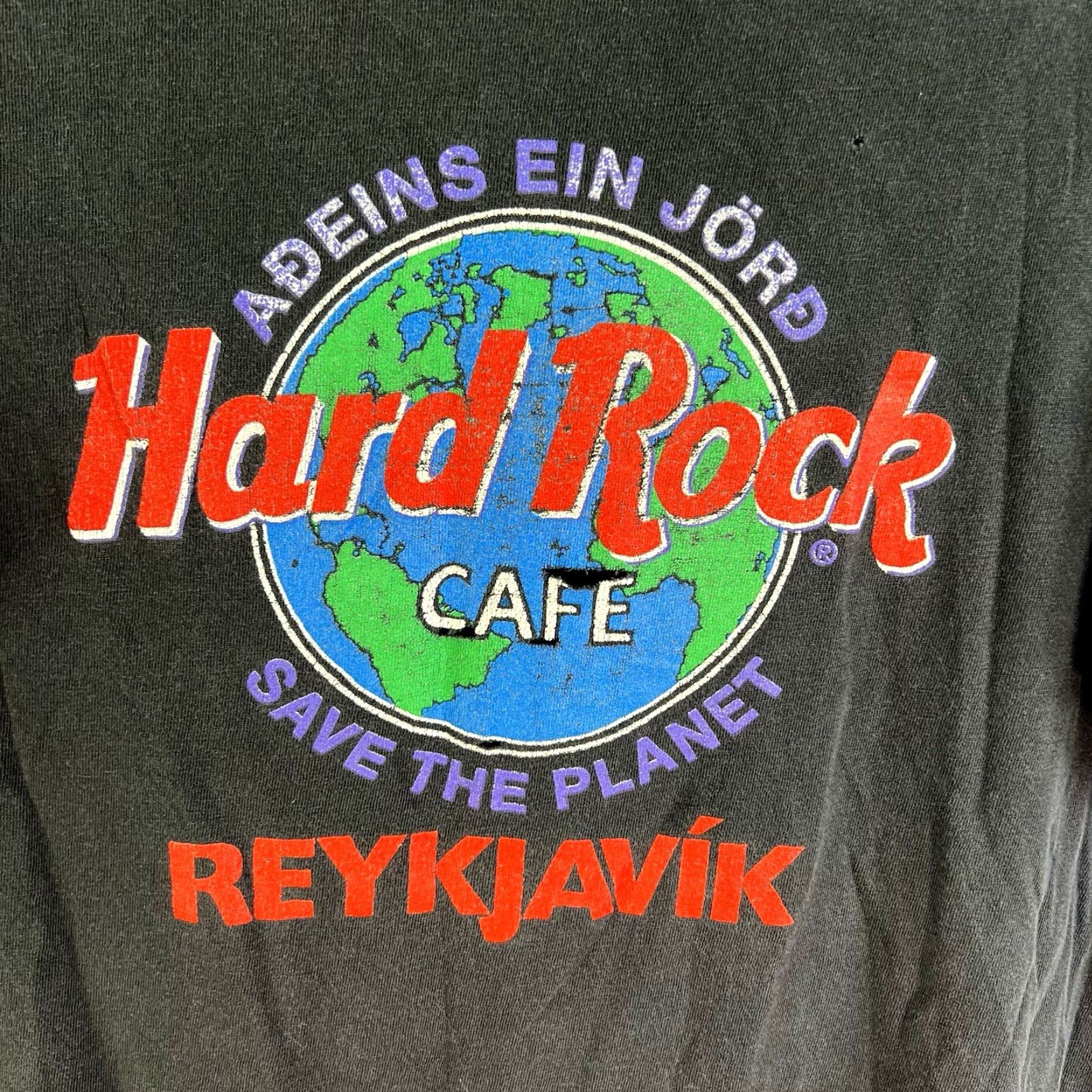 Hard Rock Cafe VINTAGE Hard Rock Cafe REYKJAVIK Iceland T-Shirt Mens Size M Black 90s Distressed Graphic Print Size US M / EU 48-50 / 2 - 2 Thumbnail